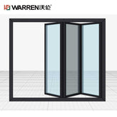 Warren 96 x 80 folding patio door NFRC internal external aluminium bi fold folded balcony patio door wholesale entry door